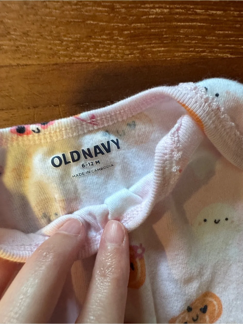 Old Navy Pink Long-Sleeve Pumpkin Print Baby One-Piece